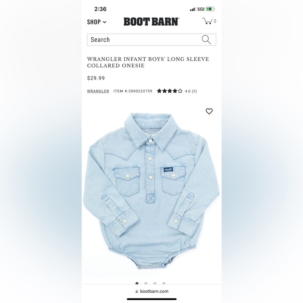 Wrangler Infant boy’s long sleeve